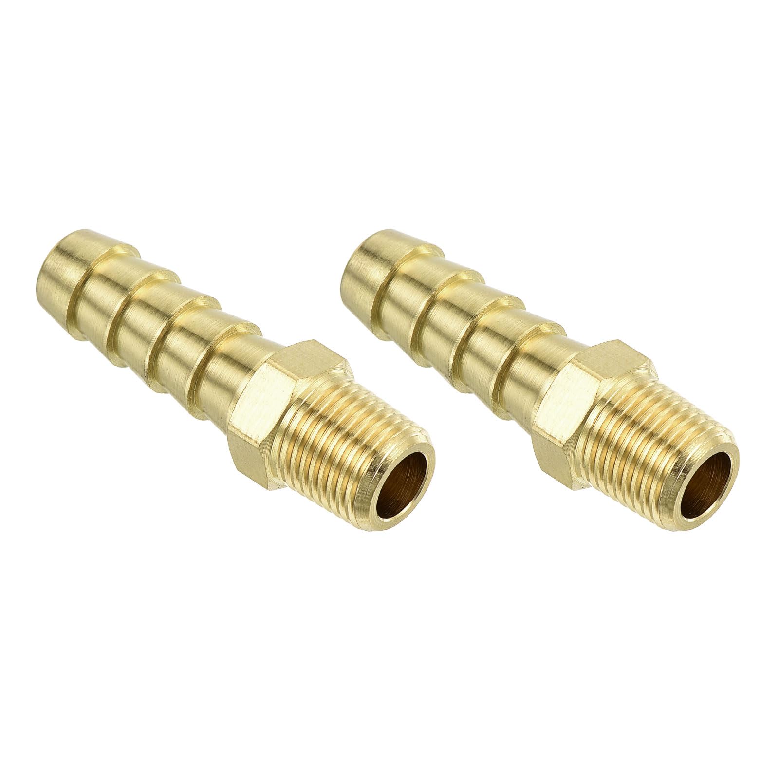 10 Raccordi A T In Ottone PRO-EDGE INDUSTRIAL - Tubo 5/16" Barb X 1/8" NPT Maschio, Per Gas E Aria