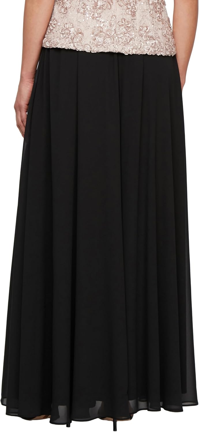 Alex Evenings Womens Full Length Formal Maxi Skirt, Perfect for Special Evening to Party Guest (Petite and Regular Sizes) - Image 3