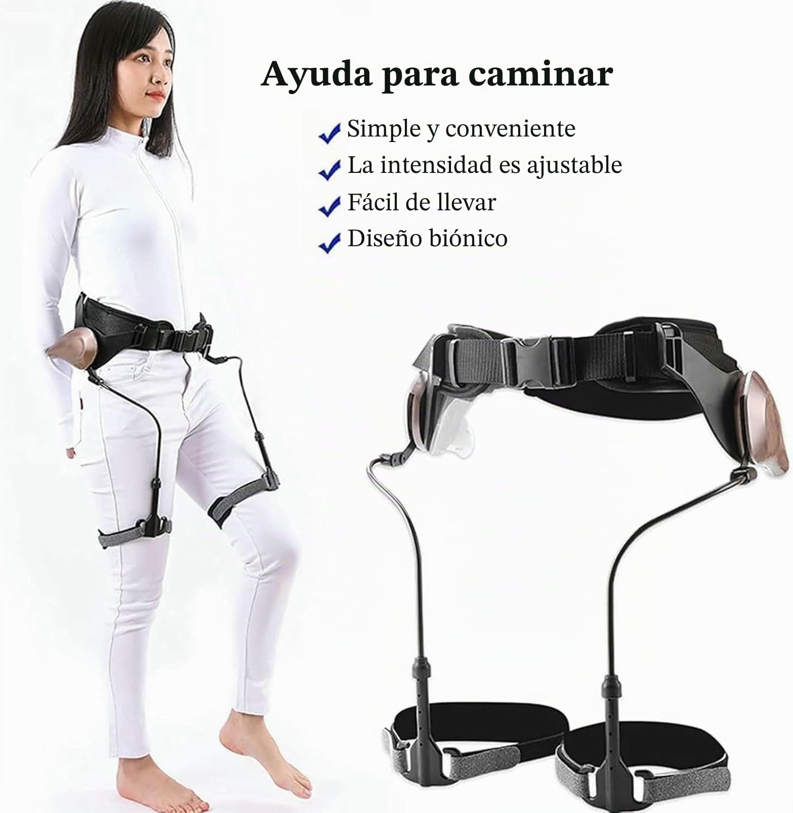 Ayuda para Caminar con Exoesqueleto, Equipo De Entrenamiento De Rehabilitación De Miembros Inferiores, Ayuda para Caminar con Exoesqueleto Ajustable