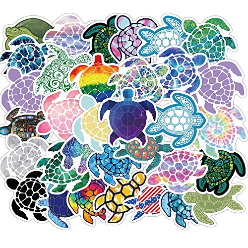 Trendy VSCO Kids Friendly Stickers, 41 Pcs Cute Sea Turtles Stickers Waterproof Decals
