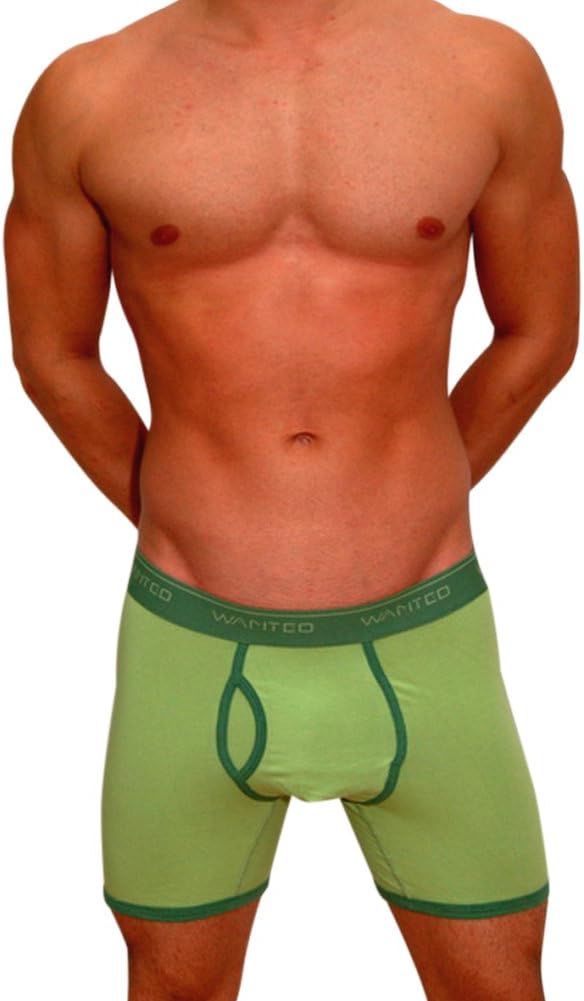 Mens New Green Stretch Boxer Brief Underwear Wanted Size Medium