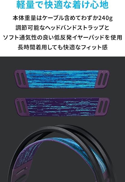 Logicool G Gaming Headset G335 Wired Lightweight 1.4 inch (3.5 mm) Stereo Sound + Mouse Pad G240 Cross Surface [G335BK + G240f] Stereo 2.1 ch Flip-to-Mute Microphone, for PS5, PS4, PC, Switch, Xbox - 4