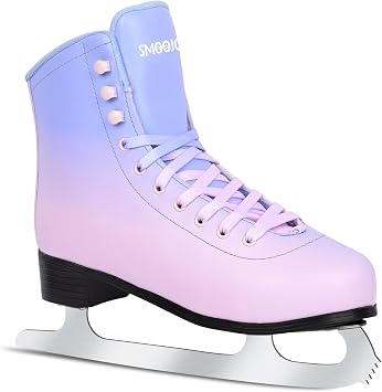Figure Skates for Women and Men Classic Ice Skates Indoor Outdoor Lace-Up Fun Ice Skate Shoes for Kids Adult