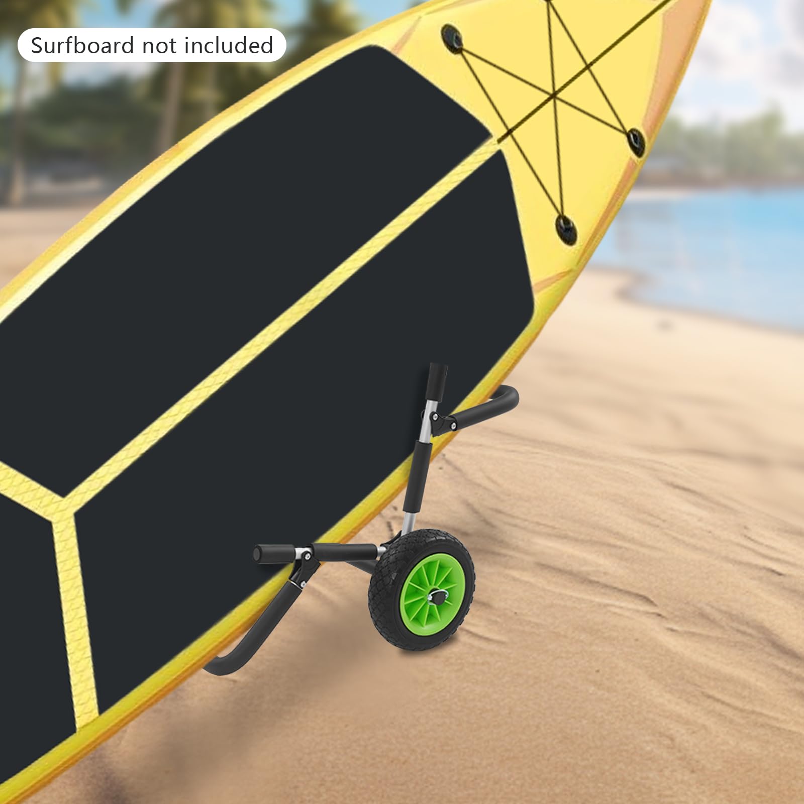 Carro plegable de transporte para kayak, para SUP, carro de canoa de aluminio, carro de kayak, para amantes de la canoa y el kayak