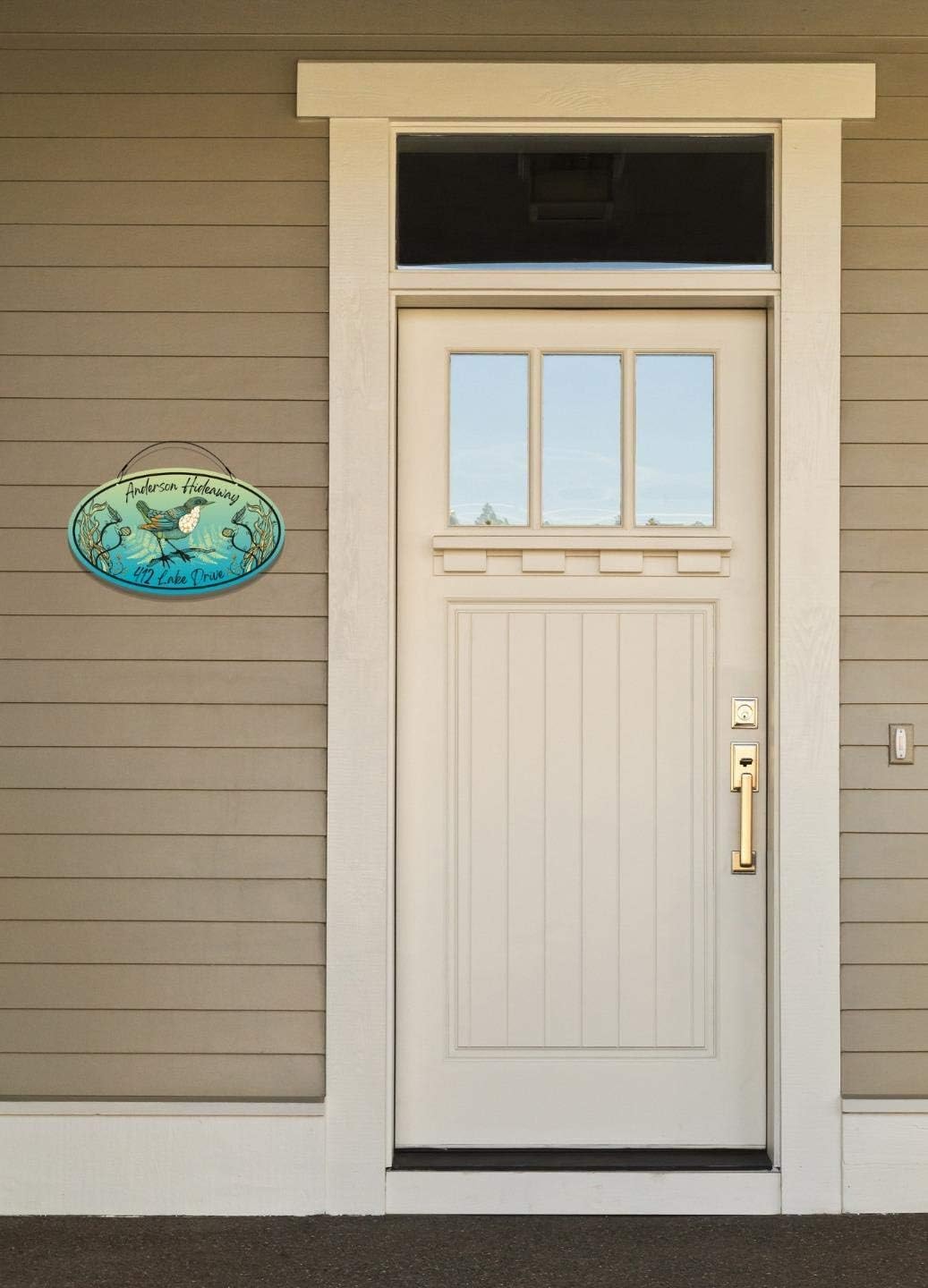 Bird Perch Themed Home Address Small Size Welcome Sign