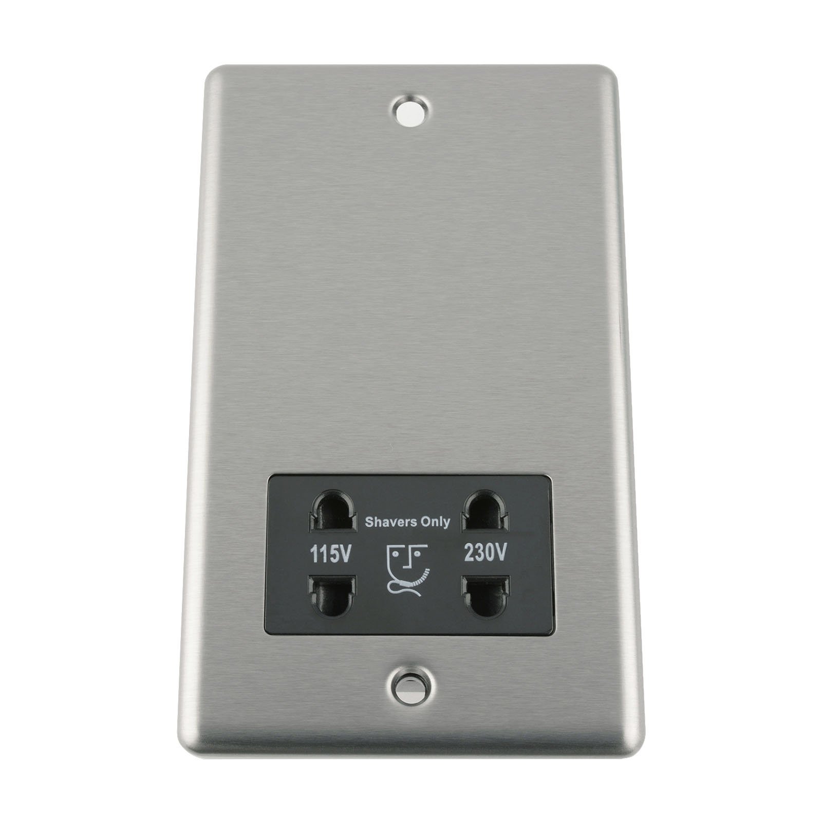 A5 Products Black A5 Shaver Socket - Satin Classic - Insert - Dual Voltage 115V/230V
