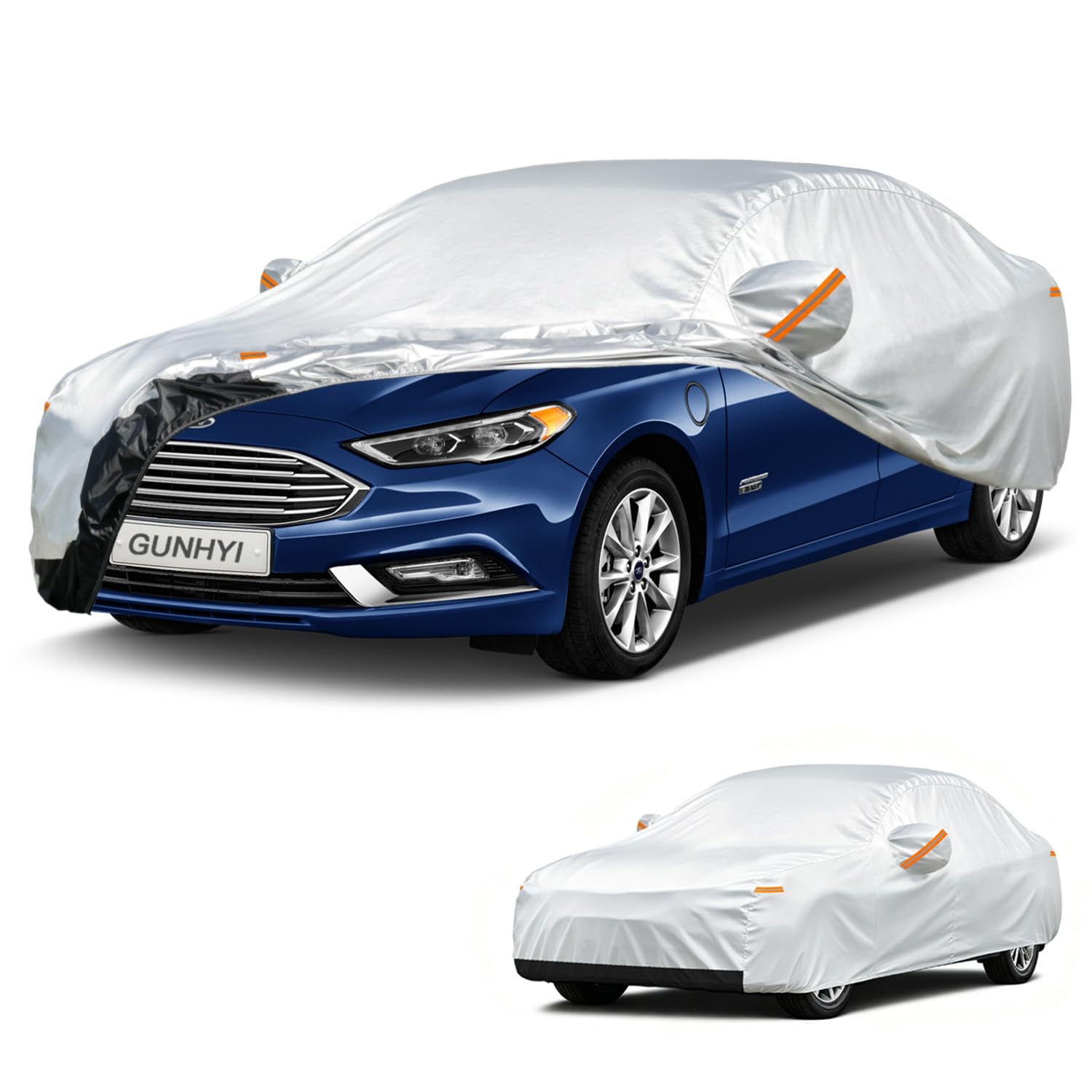 GUNHYI Car Cover Custom Fit Ford Fusion (2005-2026) Waterproof for Automobiles, Oxford Sun Rain Dust Snow Protection (Ships from US Warehouse, Delivery 3-8 Days)
