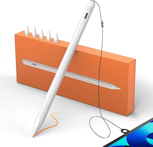 Miniatura 9 de Lápiz óptico para iPad con cordones antipérdida, MEKO 13 minutos de carga rápida y rechazo de palma, lápiz Apple Active Apple Pencil iPad Pen