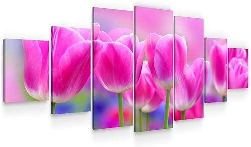 Miniatura 9 de Startonight Enorme lienzo para pared, diseño de flor de lirio abstracto, decoración grande del hogar de Estados Unidos, arte sorpresa de doble