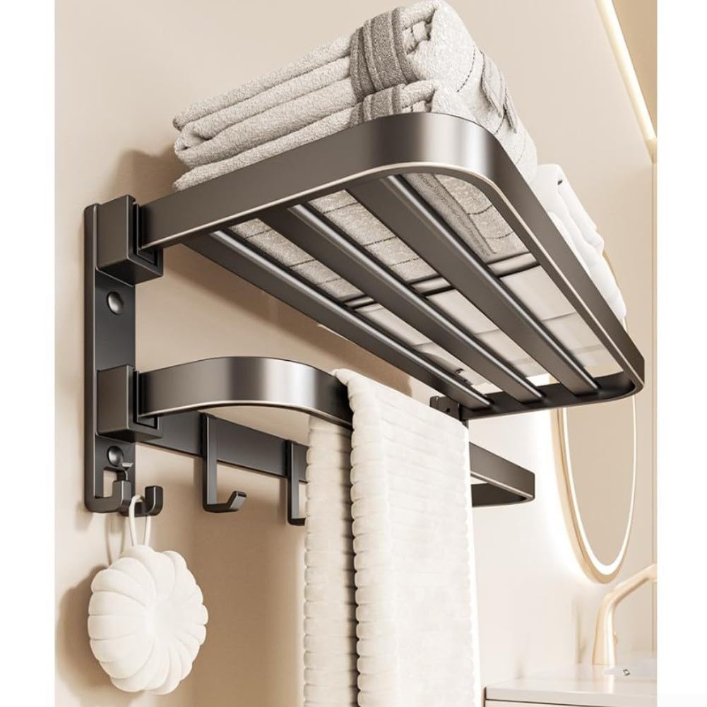 Porte-Serviettes Acier 50cm pour robuste Antirouille Porte-Serviettes(40cm)
