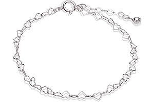 Annika Bella: Timeless Heart Chain Bracelet in Sterling Silver