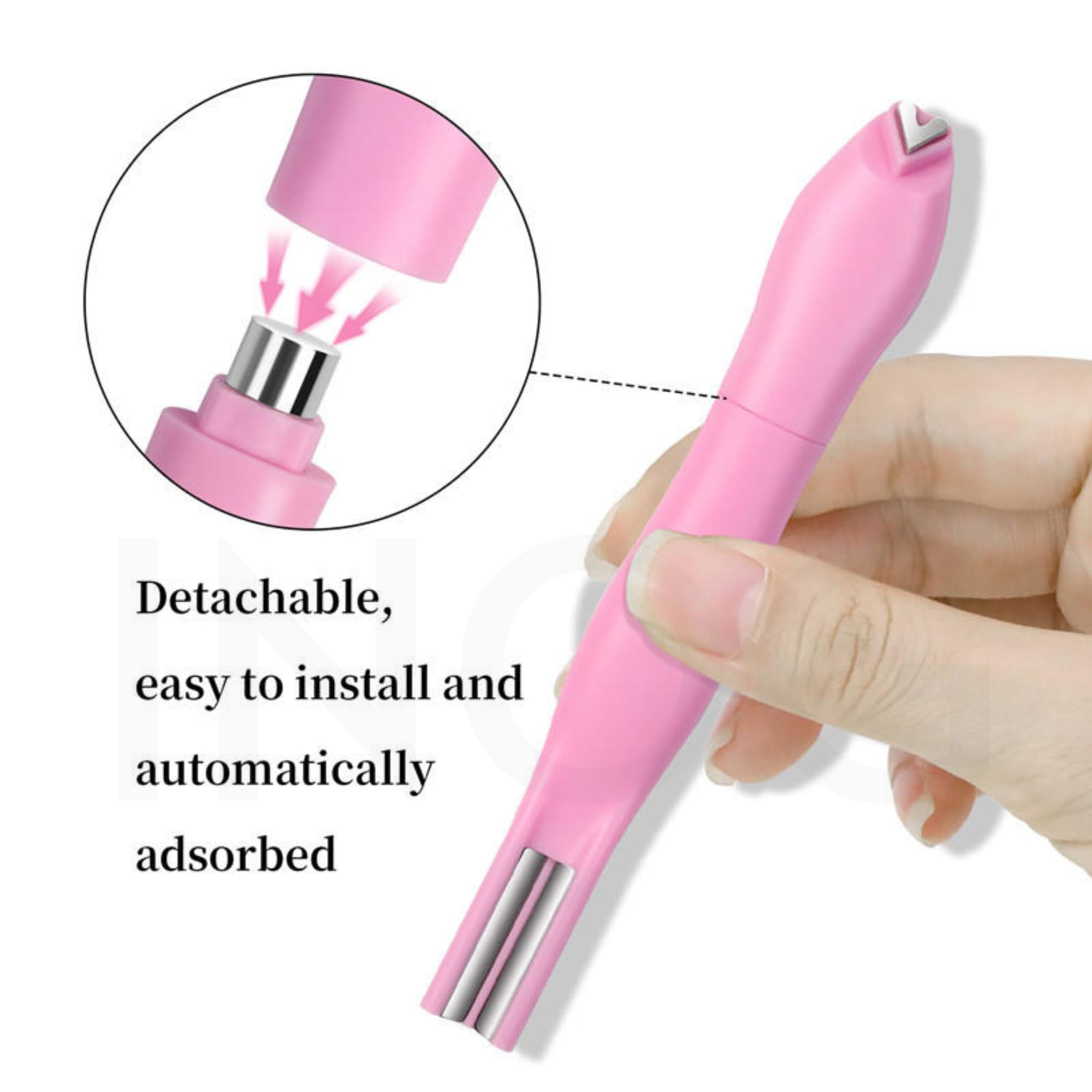 Nail Magnet Tool,Super Long Double-head Nail Magnet Pens Magnet Stick 3D Magnetic Cat Eye Gel Polish Nail Art, for DIY 3d Magnetic, Salon, Studio or Home (3 IN1 PINK) 1