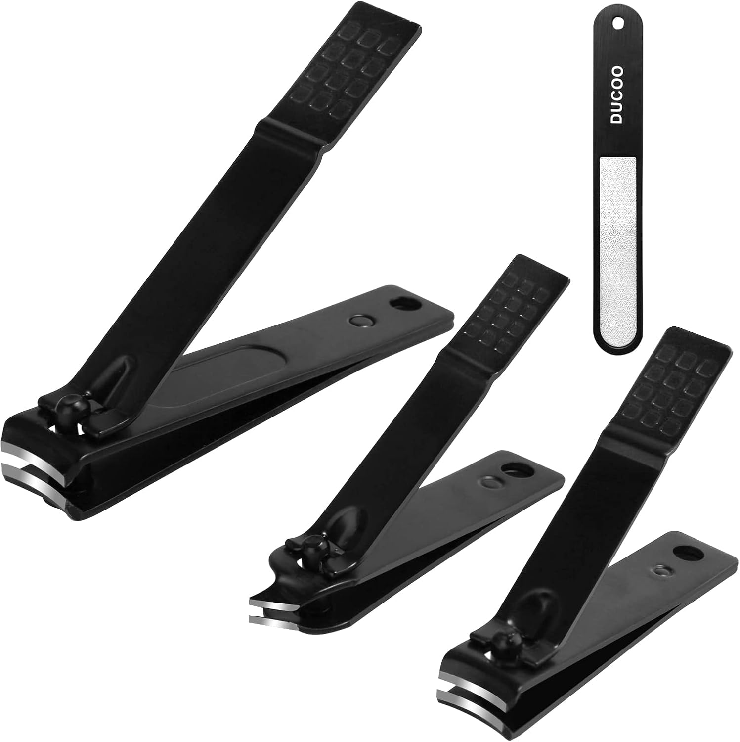 4 PCS Premium Nail Clippers Set, Ultra Sharp Large Toenail