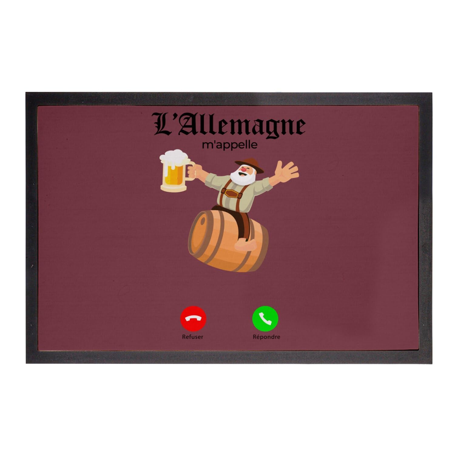 Paillasson l'Allemagne m'appelle Bière Fête pour entrée propre et drôle