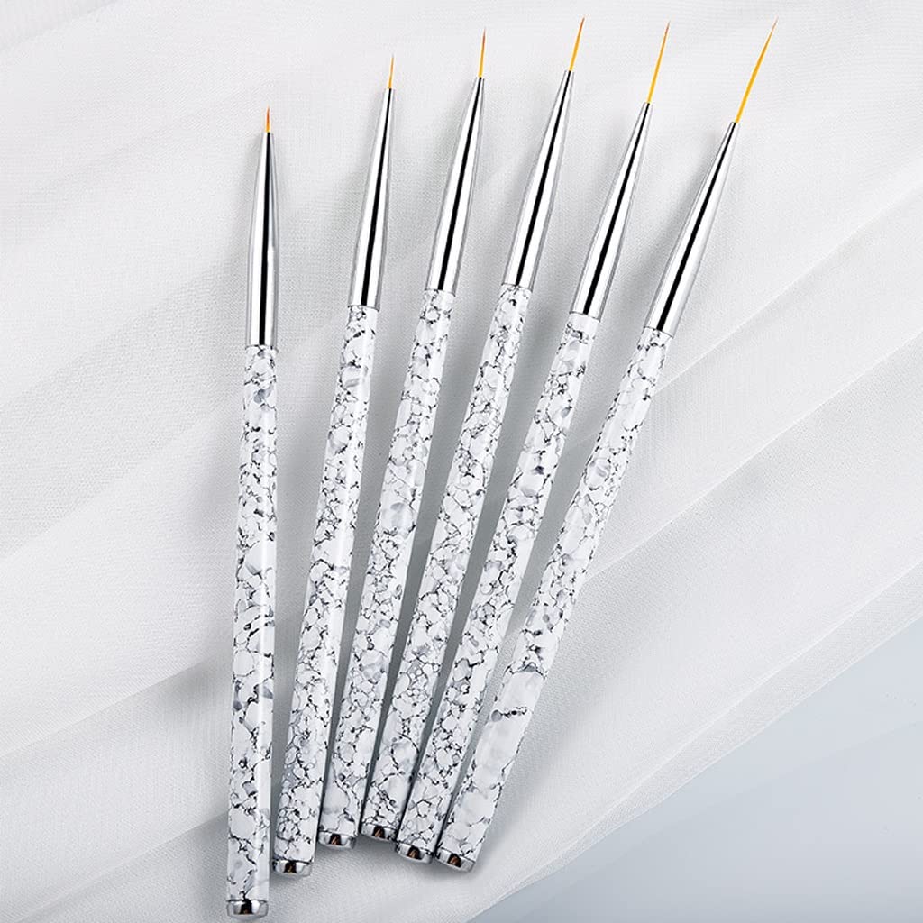 Nail Art Brush Drawing Painting Flower Liner Pen Marble Pattern Handle Gel Polish Manicure Tools Set
