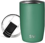 Simple Modern Travel Coffee Mug Tumbler with Flip Lid | Insulated Stainless Steel Iced Coffee Cup | Gifts for Women & Men | Voyager Collection | 470ml | Almond Birch