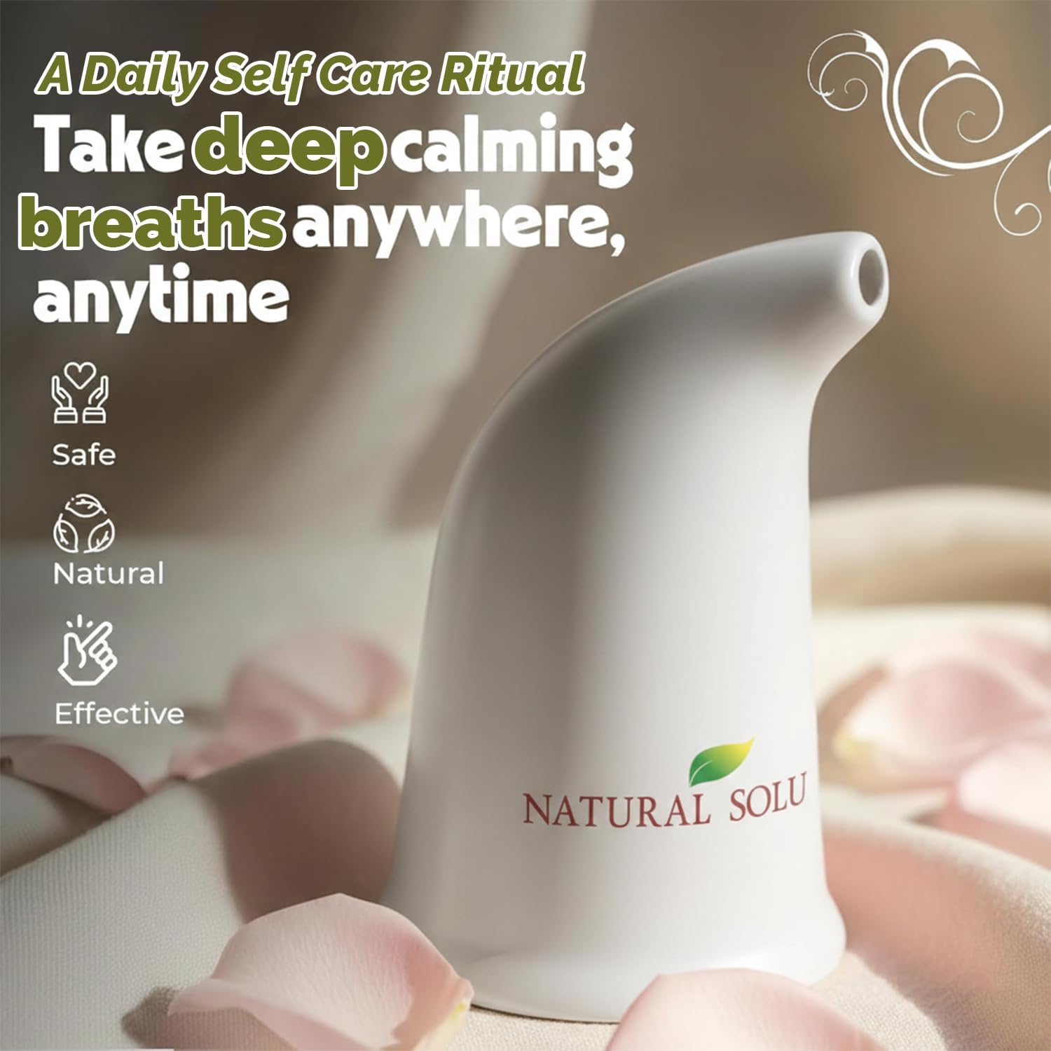 Natural Solution Ceramic Pink, Cleans The Respiratory System Great for Allergy, Asthma Relief, and Other Respiratory Conditions , Salt Inhaler, 1 Count 6