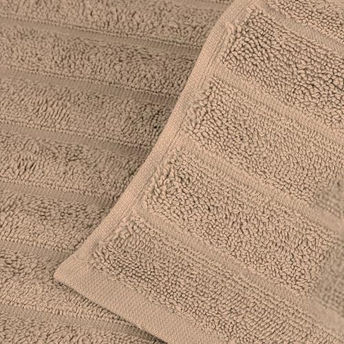 Classic Turkish Towels CTT Luxurious 100% Turkish Cotton Washcloths 6 Pack, Highly Absorbent & Quick Dry, Face Towels Wash Cloths for Hotel, Spa & Gym | 13"x13" (Almond Beige) - Thumbnail 2