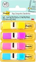 Vista 1 de Post-it Flags, 35/Dispenser, 4 Dispensers/Pack, .47 in Wide, Assorted Bright Colors (683-4AB)