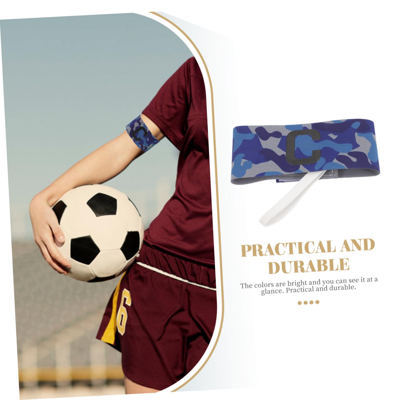 UKCOCO Fascia Calcio Professionale Fasce Braccio Resistenti all Usura per Sport E Traspiranti per Calcio E Allenamenti 3 * 2