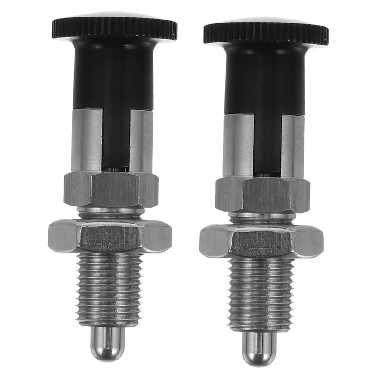2pcs Self-Locking Stainless Steel Spring Indexing Plunger with Knob for Precision Positioning Quick Installation Vibration Resistant Design for Machinery and Equipment