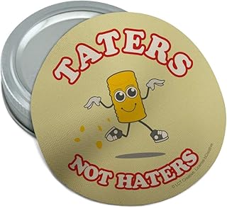 Taters Not Haters Tots Funny Humor Round Rubber Non-Slip Jar Gripper Lid Opener
