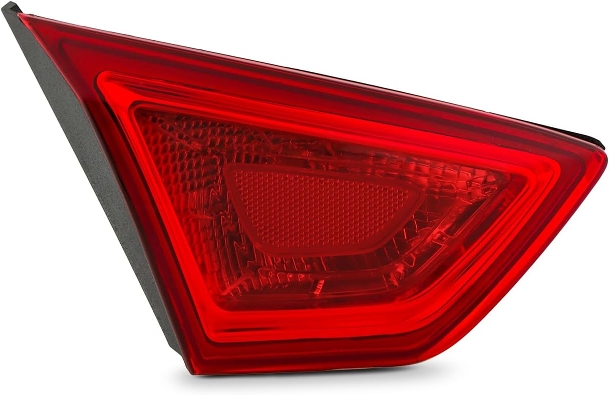AKKON - Fits 2014-2020 Chevy Impala [Halogen Type] Chrome Red Brake Tail Light Driver Left Side Inner+Outer Replacement