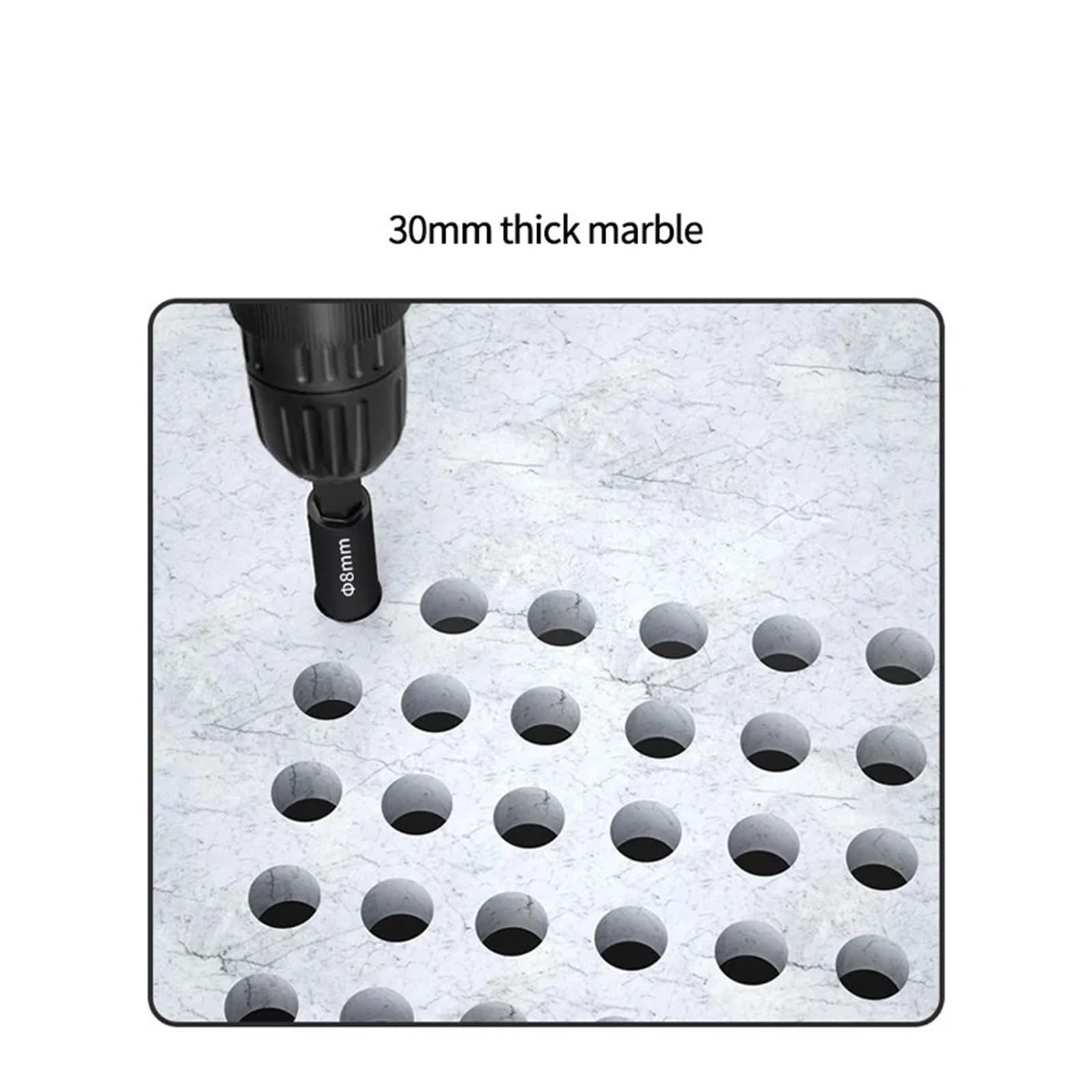 Punte da trapano brasate con gambo esagonale durevoli 6-14 mm impostate for l'apriforo di materiali duri in pietra marmo granito piastrelle(10pcs 14mm)