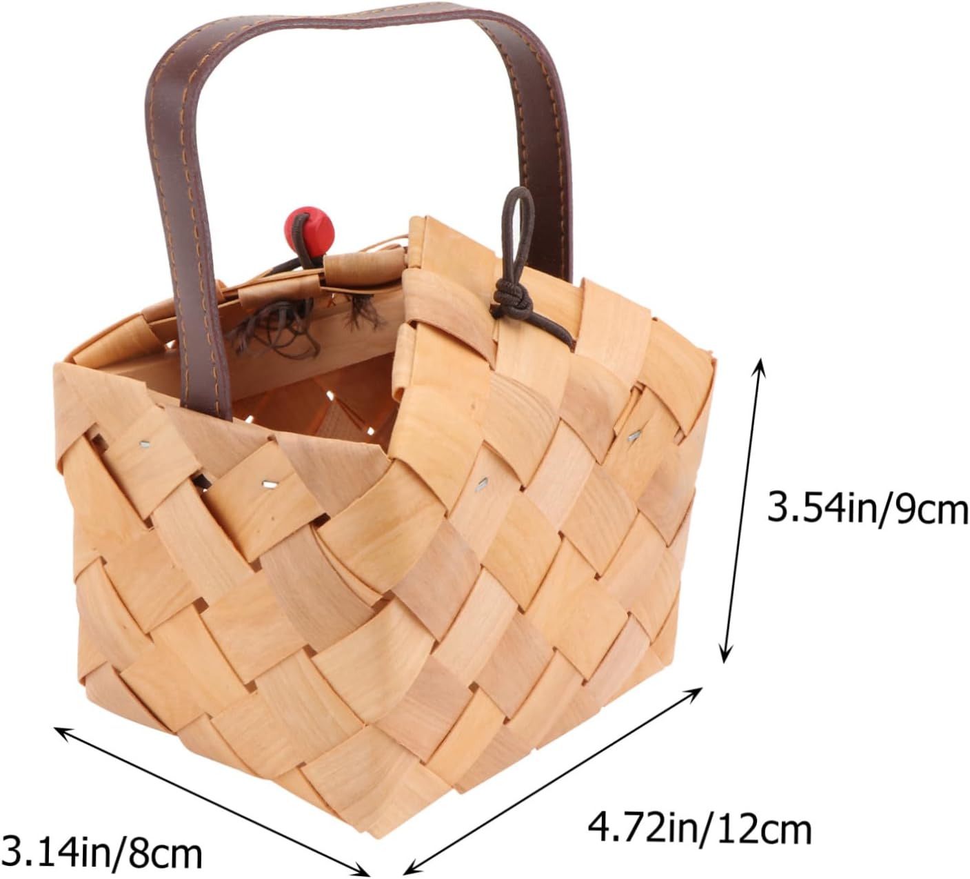 PRETYZOOM Wooden Wrapping Basket Multi-purpose Storage Basket for Presents Decor