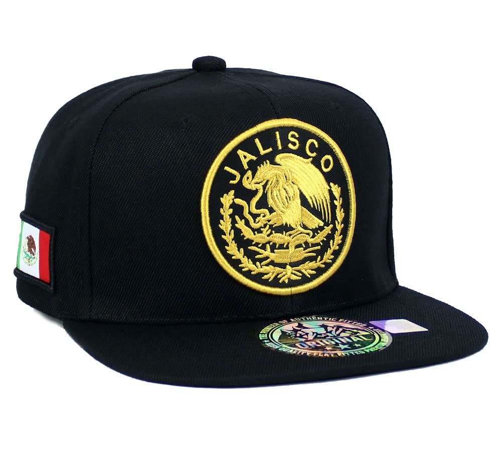 GenericMexican Hat Mexico State Federal Logo Embroidered Snapback Flat Bill Baseball Cap