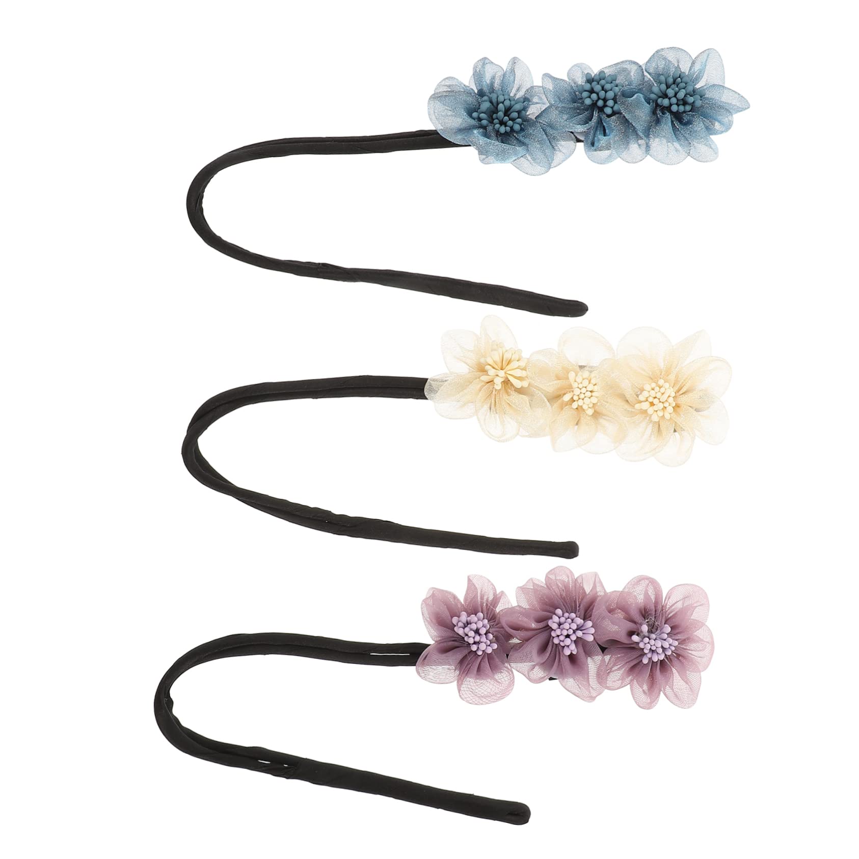 FRCOLOR Juego De 4 Rizadores De Pelo Con Forma De Flor Para Hacer Moños Para Mujeres Y Niñas 3 Unidades X 4
