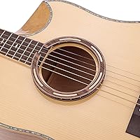 Vista 5 de Alnicov 1 agujero de sonido para guitarra con incrustaciones de madera para guitarra acústica, accesorio de bricolaje palisandro