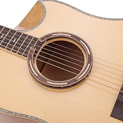Miniatura 5 de Alnicov 1 agujero de sonido para guitarra con incrustaciones de madera para guitarra acústica, accesorio de bricolaje palisandro