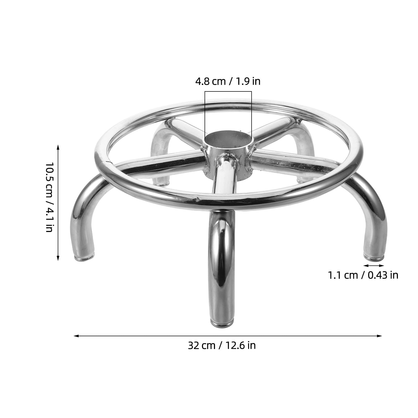 Lurrose Podstawa fotela gamingowego 12,6 cala, podwozie 32 cm do montażu