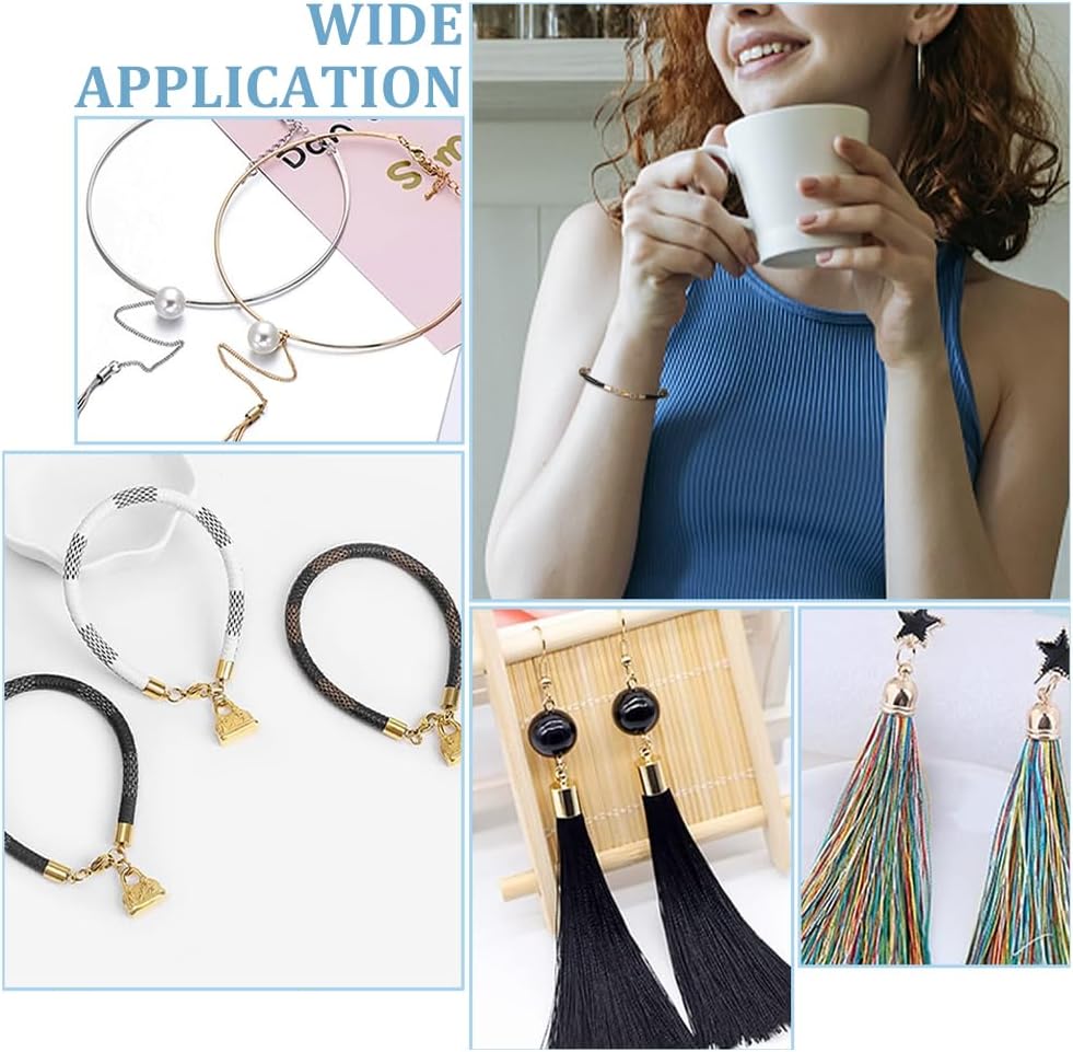 UNICRAFTALE 32pcs 4 Styles Stainless Steel Cord Ends Barrel End Caps Cord End Caps Golden Column Leather Cord Ends Jewelry Making End Caps Terminators Cord Bracelet Necklace Ends for Jewelry Making