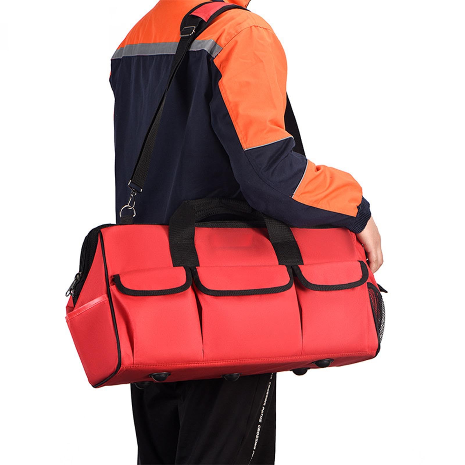 Bolsa de Almacenamiento de Herramientas Portátil con Asa Y Boca Ancha para Suministros de Limpieza.