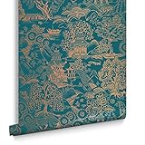 Basuto Abstract Removable Paste The Wall Wallpaper (Teal)