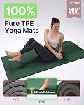 YOTTOY Yoga Mat,Extra Thick Yoga Mat (1/2inch),Professional TPE Exercise Mat,Non-Slip Workout Mat for Yoga, Pilates, Fitness, Barefoot Workouts, Home Gym Studio with Strap
