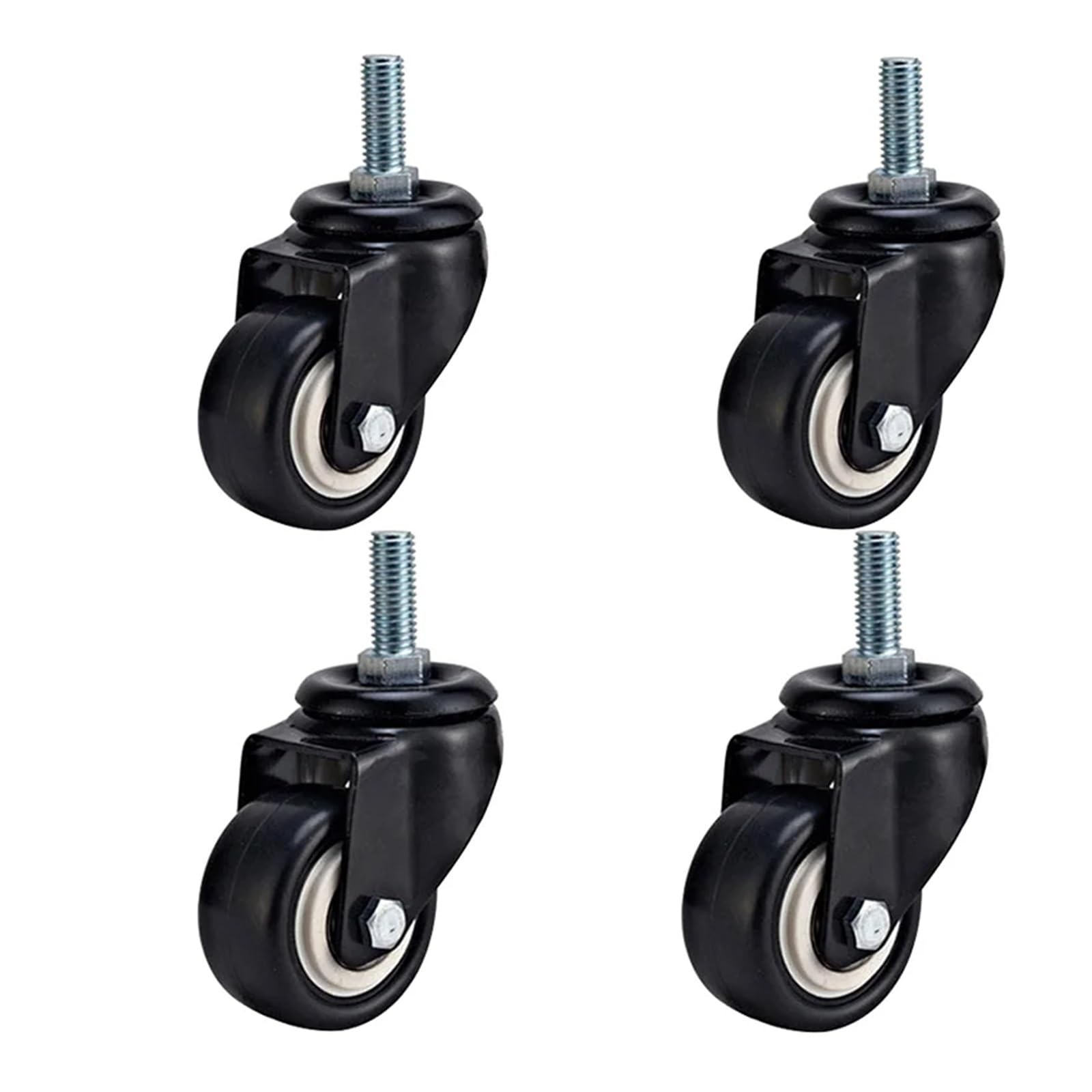 Roulettes de bureau de rangement robustes lot de 4 pivotantes anti-rayure avec frein