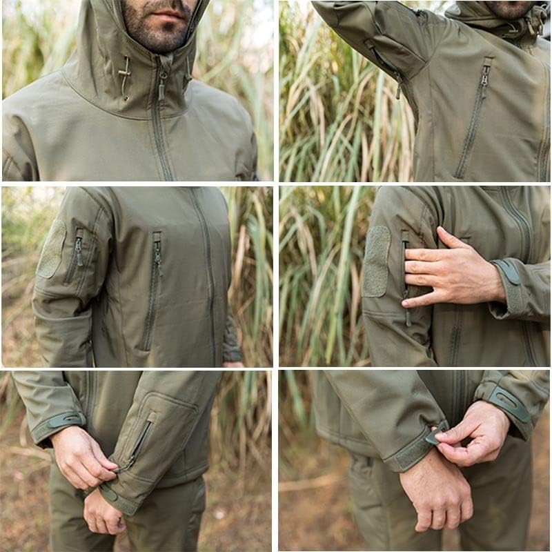 Tactical Hoody Softshell Jacket Outdoor Sports Camouflage Coat Combat Clothing BDU Airsoft Hunting Shooting Battle Dress