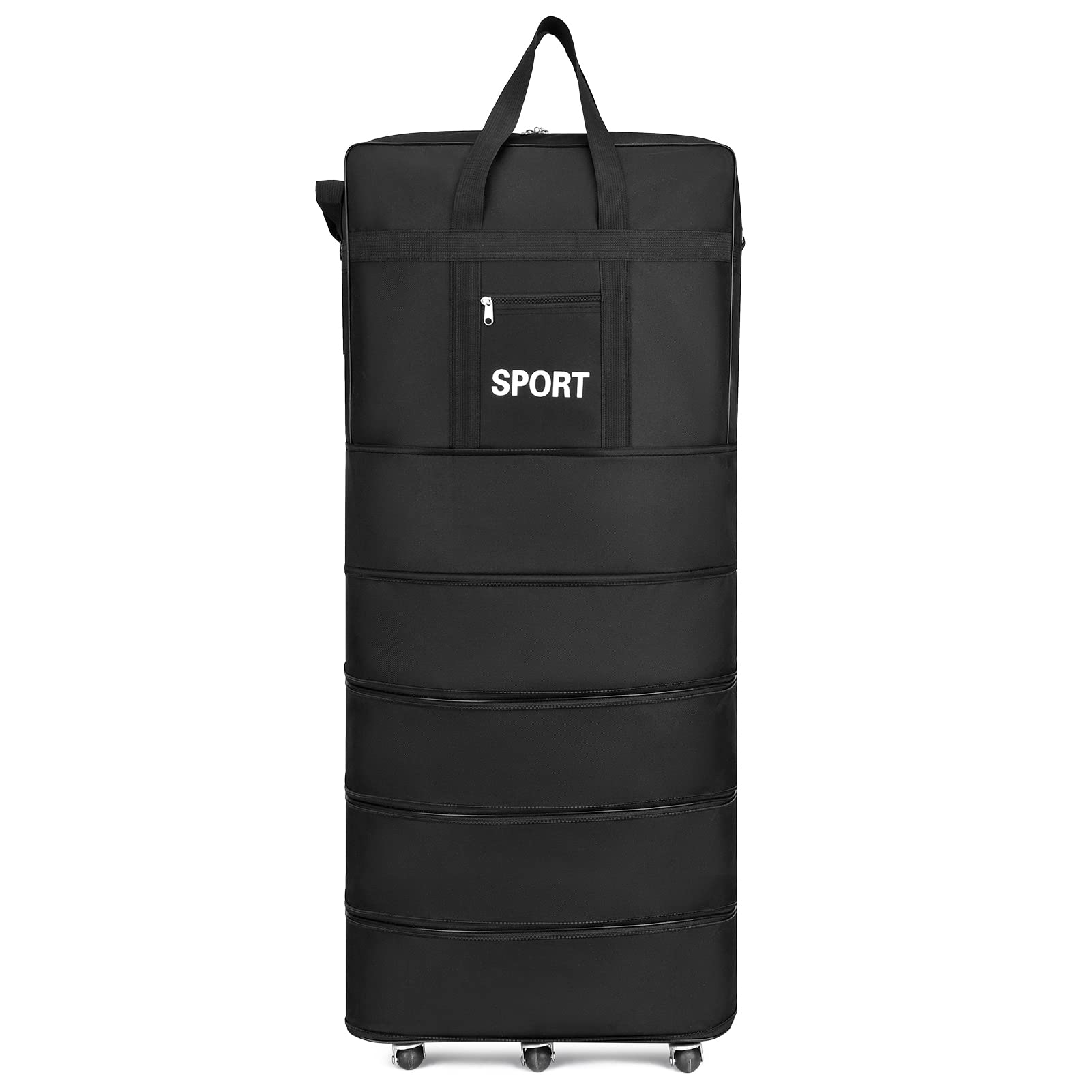 Maleta de viaje con ruedas, expandible, equipaje de mano, gran bolsa de ropa con ruedas, para mudanzas, para la escuela, para hombres y mujeres, Predeterminado, 45 Zoll