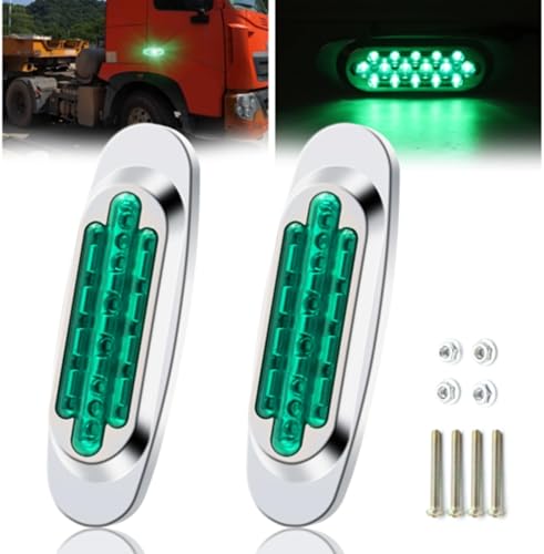 2 luces LED de marcador de remolque de 16 LED, luz de espacio para montaje en superficie, 5.9 pulgadas, impermeable, sellada, luz indicadora de