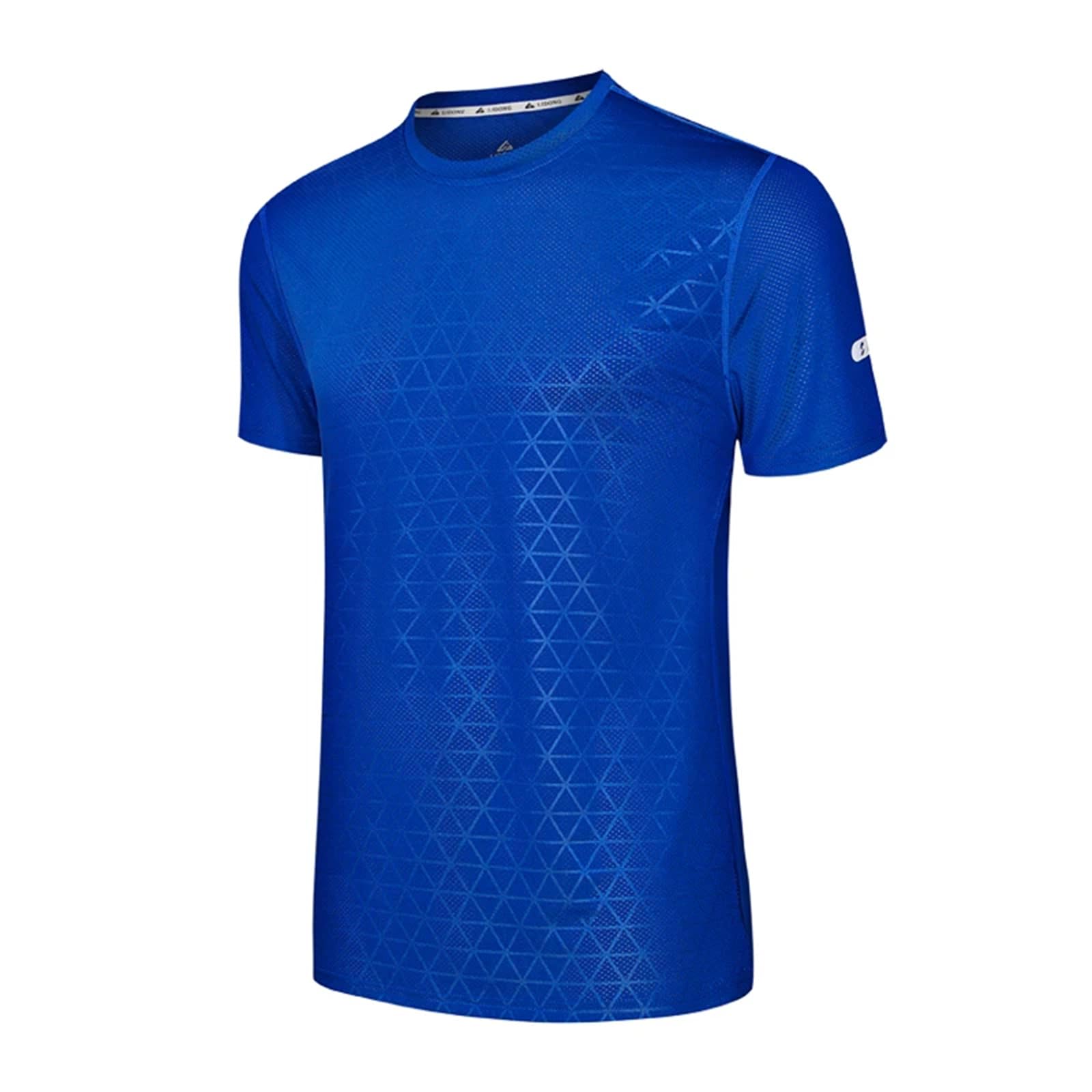 Camicie da palestra da uomo estive casual sport fitness t-shirt slim fit leggera atletica manica corta