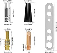 Vista 7 de SSimder 20pcs 14AK MIG Welding Gun Kit .039" 1.0mm Mig Welding Contact Tips Nozzle Diffuser MIG Welding Gun Accessory Kit Accessories Welding