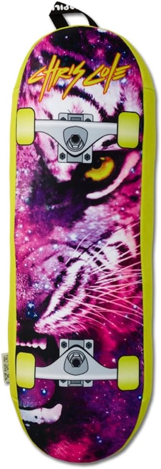 Skateboard Pillow with Cole Tiger Graphics