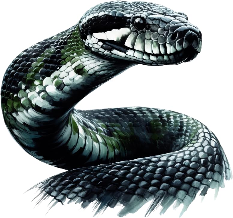 Anaconda Vinyl Decal Stickers, Cover Marks, 300mm Tall, Ideal for Car, Wall, Glass, Window, Plastic, Toilet, Shower, Bath and More, Vibrant & Waterproof, Jungle Animal Graphics (Annaconda, 300mm)