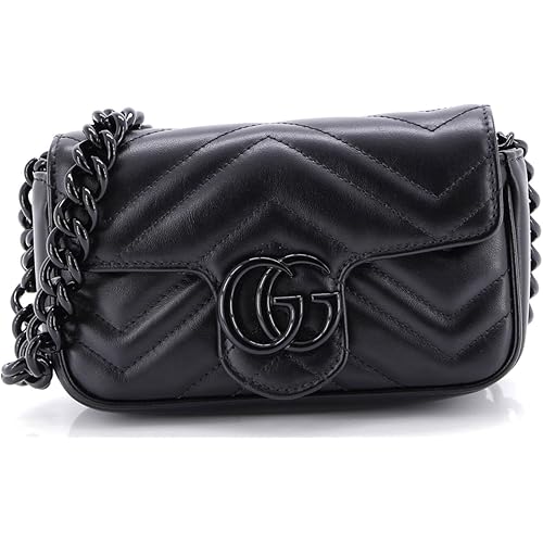 Gucci, Pre-Loved GG Marmont Flap Belt Bag Matelasse Leather, Black