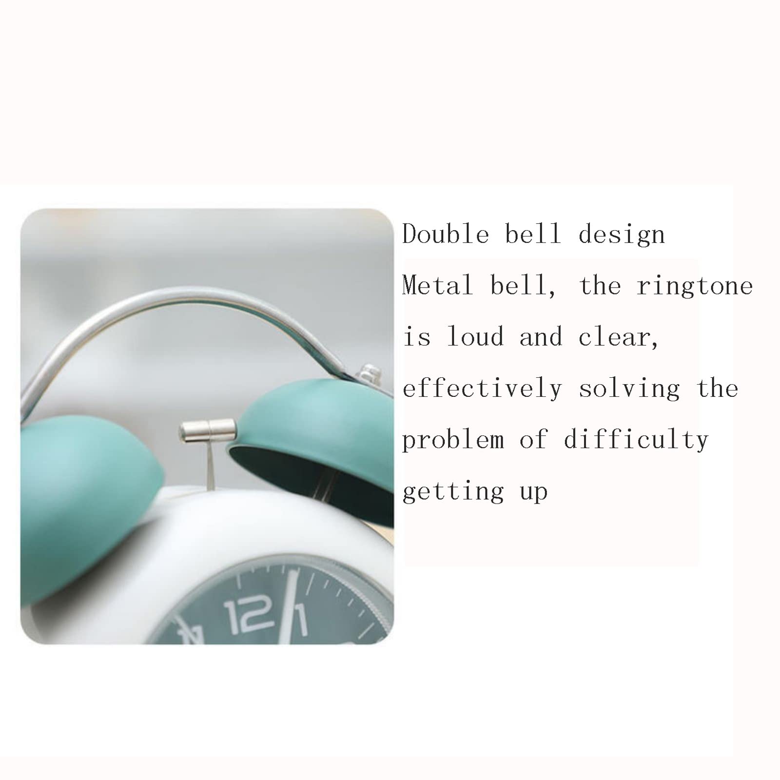Sveglia/Orologio Digitale, Sveglia A Doppia Campana, Orologio Analogico Da Tavolo, Sveglia Rumorosa Senza Ticchettio, A Batteria, Per Soggiorno, Camera Da Letto, Cucina, Arredamento Per Chi Dorme Prof