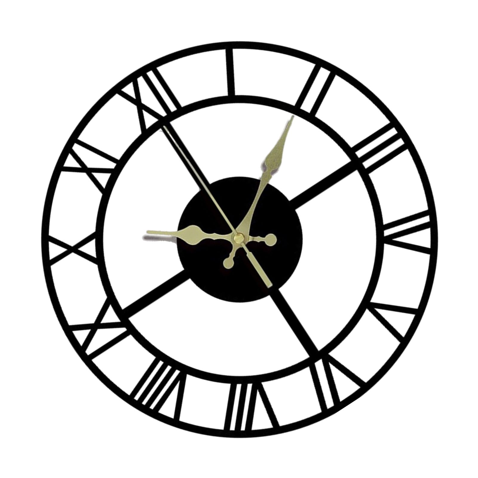 Msioytog Metal Wall Clock Quiet Not Ticking Mechanism Oversized 12inch Clock for Home Decoration Quiet Not Ticking Wall