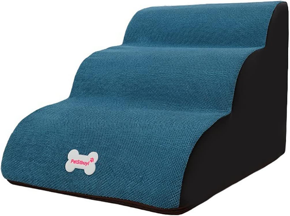 ペット階段ステップ 2 3段 犬踏み台 小型犬 犬用ステップ 新発売 犬用階段 犬用 遊び 犬ステップ 踏み台 メッシュ 犬 ドッグ ペット用品 通気 高齢犬 ステップ 3層 階段 青 スロープ